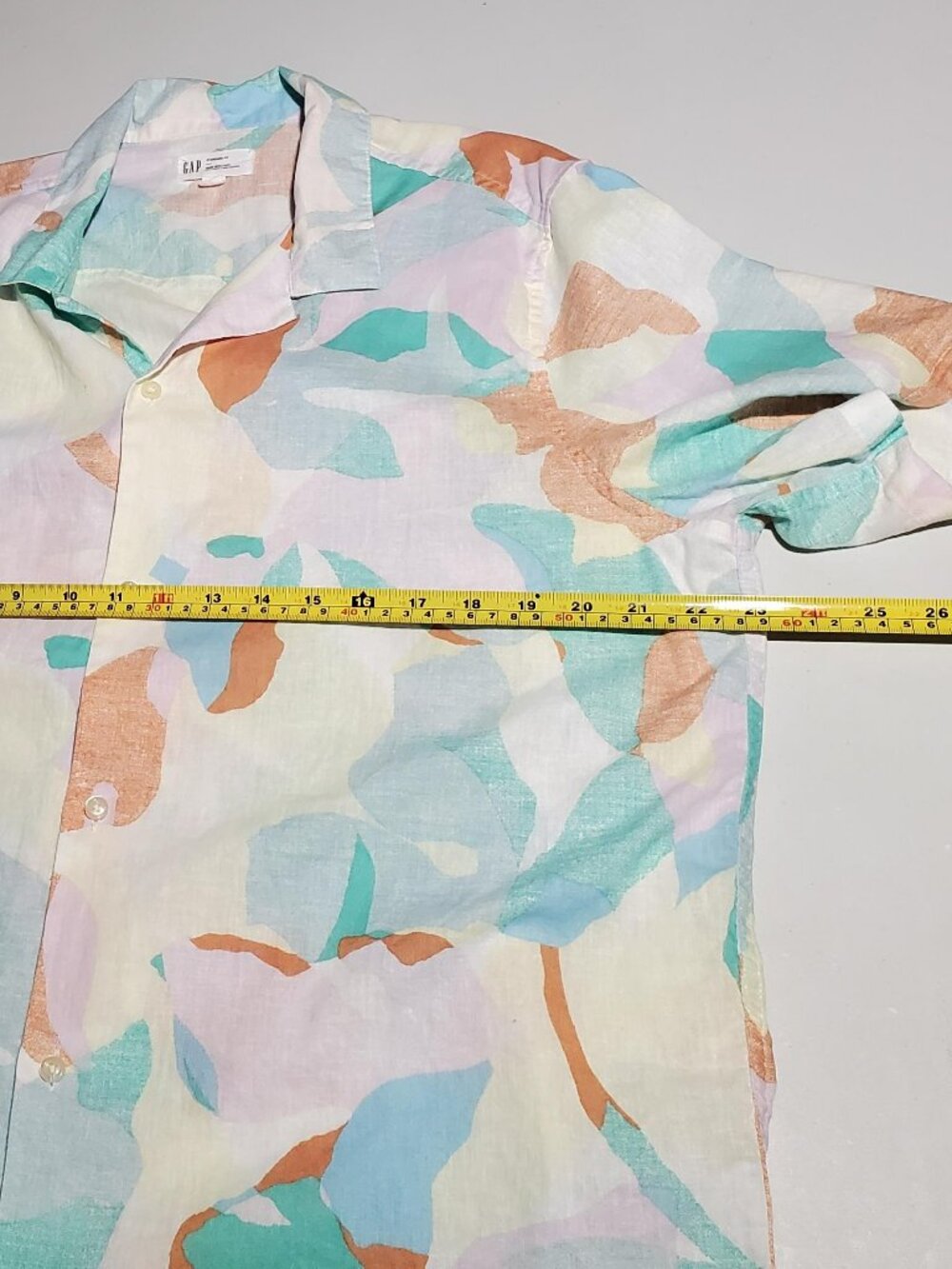 Gap Standard Fit Linen Blend SU23 Resort SS shirt Sz L Men's - Picture 8 of 16